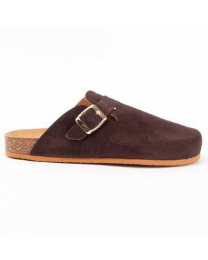 Purapiel Clog Tejano Leather - Brown
