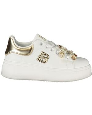 Laura Biagiotti Platform Embellished Trainers - White