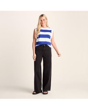 TOG24 Aurelia 100% Cotton Supersoft Vest - Blue