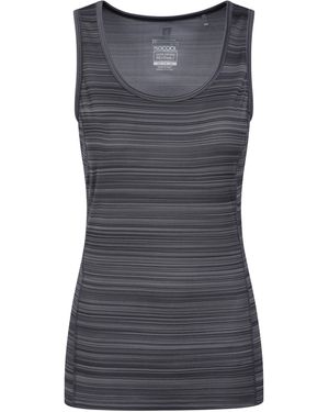Mountain Warehouse 'Endurance Ii' Striped Vest Quick Wicking Gym Yoga Comfy Top - Grey