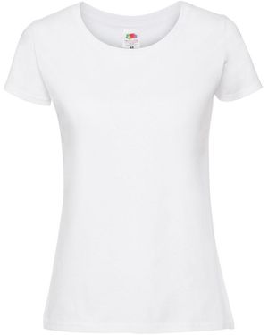 Fruit Of The Loom Ladies Ringspun Premium T-Shirt (Snow) - White