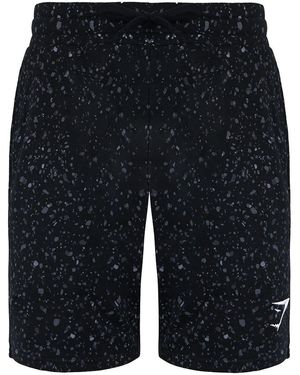 GYMSHARK Micro Print Shorts - Blue