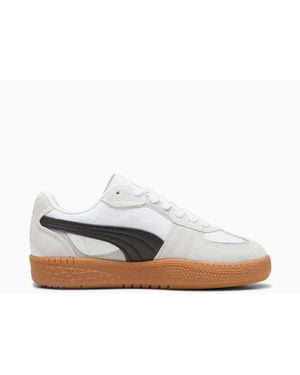 PUMA Palermo Moda Leren Dames Sneakers Grijs/zwart - Wit