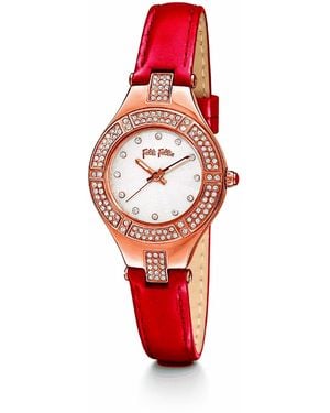 Folli Follie Ladies Watch Quartz Stainless Steel - Red