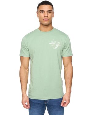 Henleys Hentitled Cotton T-Shirt (Sage) - Green