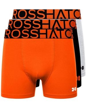 Crosshatch Dumas Boxer Shorts 3Pk - Orange