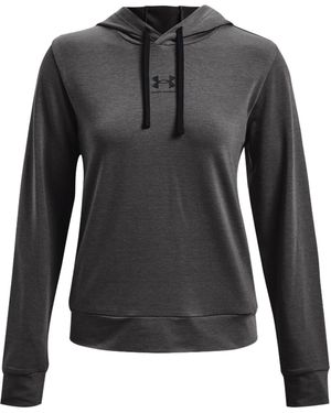 Under Armour Rival Terry Hoodie (Grafiet) - Zwart