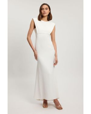 Karen Millen Compact Stretch Viscose Maxi Dress - White