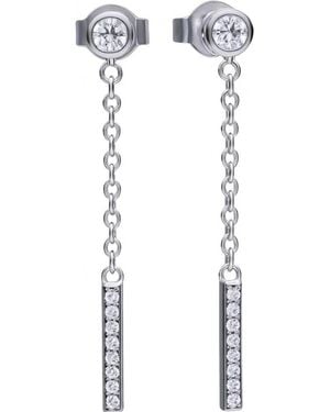 Diamonfire 6219191082 Ladies Earrings Sterling - White