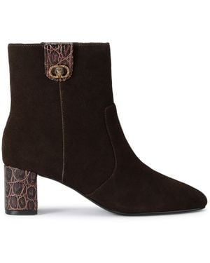 Kurt Geiger Suede Chelsea Trim Ankle Boots - Black