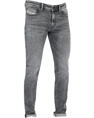 DIESEL 1979 Sleeker Denim Trousers Cotton - Grey