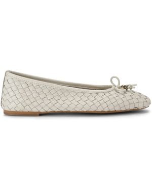 Steve Madden Leather Divy Ballet Flats - Metallic