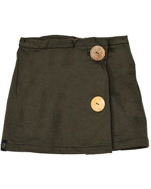 Buff Neck Gaiter With Buttons - Green