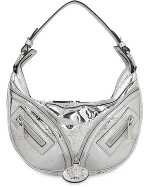 Versace Repeat Hobo Shoulder Bag - Grey
