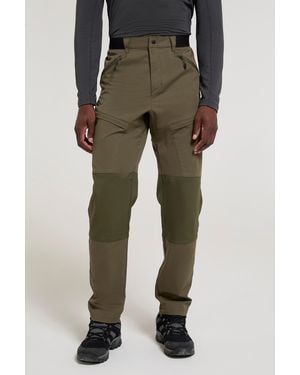 Mountain Warehouse 'Jungle' Trekking Trousers Water Resistant Sun Protection Trousers Cotton - Green