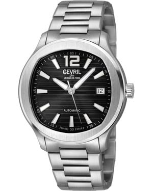 Gevril Stuyvesant 316L Stainless Steel Case, Dial, Bracelet Watch - Grey