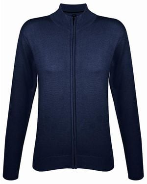 Sol's Ladies Gordon Full Zip Cardigan - Blue