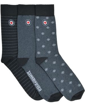Lambretta Target Socks (Pack Of 3) (Dark) - Blue