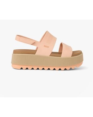 Reef Water Vista Higher Platform Sandals Bellini/Tan - Pink