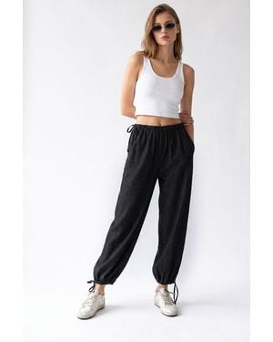 MixRay Tencel Straight-Leg Trousers - Black