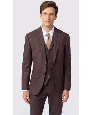 Antique Rogue Mulberry Heringbone Tweed Jacket - Purple