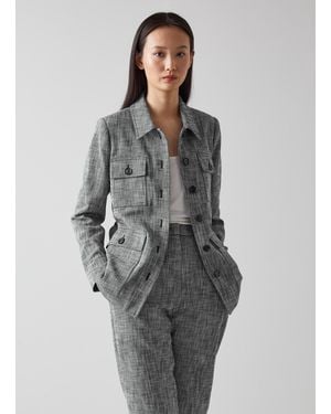 LK Bennett Zurich Jackets, Cotton - Grey