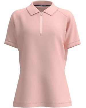 Forelson Blockley Zip Neck Poloshirt - Roze