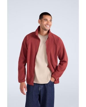Mountain Warehouse 'Stockholm' Fleece Jacket Full Zip Breathable Jumper - Red