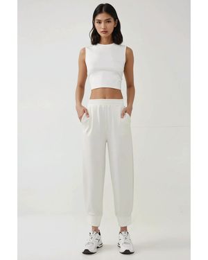 Hiccup Elastic Waist Jogger Joggers - White