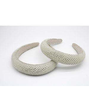 SVNX Pearls And Rhinestone Headband - Metallic