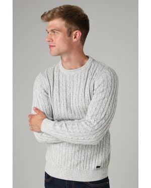 Tokyo Laundry Crew Neck Cotton Blend Jumper - Grey