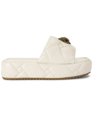 Kurt Geiger Leather Kensington Puff Flatform Sandals - White