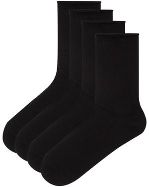 Penti 4-Pack Cotton Crew Socks - Black