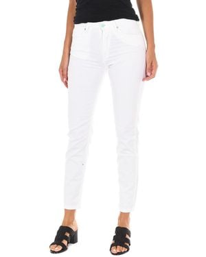 Met Long Jean Trousers With Narrow Cut Hems 10Db50281-B075 - White