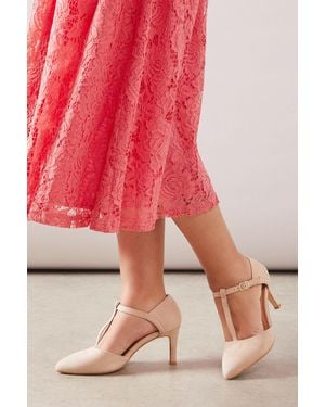 Good for the Sole Wide Fit Emma Pointed Open Court Shoes - Pink