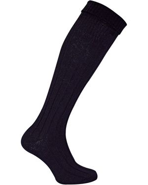 Sock Snob Wool Kilt Socks - Blue