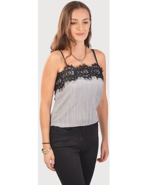Secret Label Urban Outfitters Eyelash Lace Trim Cami Top - White