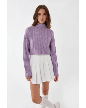 Hiccup Turtleneck Knit Jumper - Purple