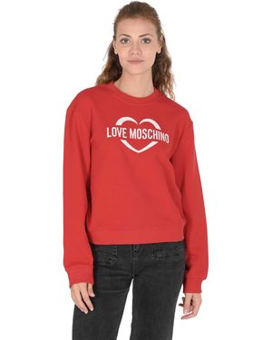 Love Moschino Heart Logo Sweatshirt - Red