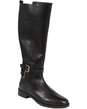 Jones Bootmaker Emaline Leather Long Boots - Black