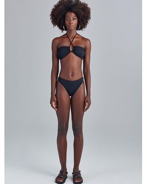 Rivus Ensemble De Bikini Sans Bretelles À Nouer - Zwart