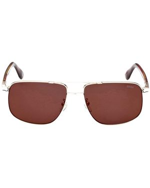 BMW Framed Roviex Mirrored Lens Sunglasses Metal - Brown
