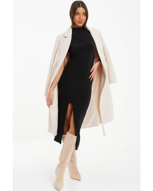 Quiz High Neck Midaxi Dress - Black