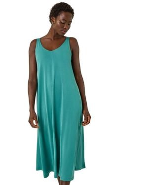 Roman Strappy Jersey Midi Dress - Green