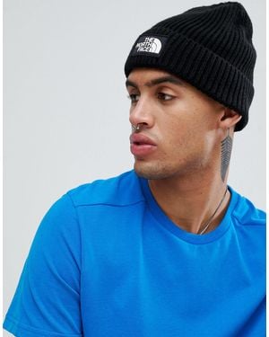 The North Face Tnf Logo Box Cuffed Beanie - Blue