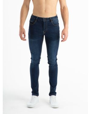 Luke 1977 Vac Slim Fit Dark Wash Jeans Denim - Blue