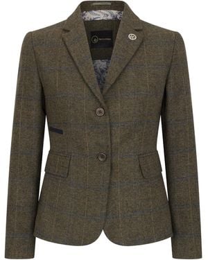 TruClothing Tailored Fit Tweed Blazer - Green