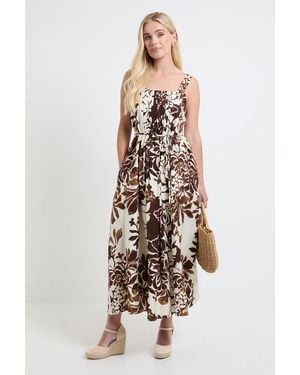 Wallis Petite Summer Floral Maxi Dress - White