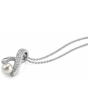 Orphelia 925 Sterling Chain With Pendant - Black