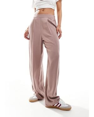 ASOS Relaxed Pull On Trousers - Pink